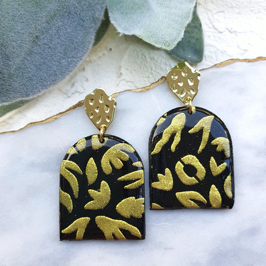 Glossy polymer clay earrings