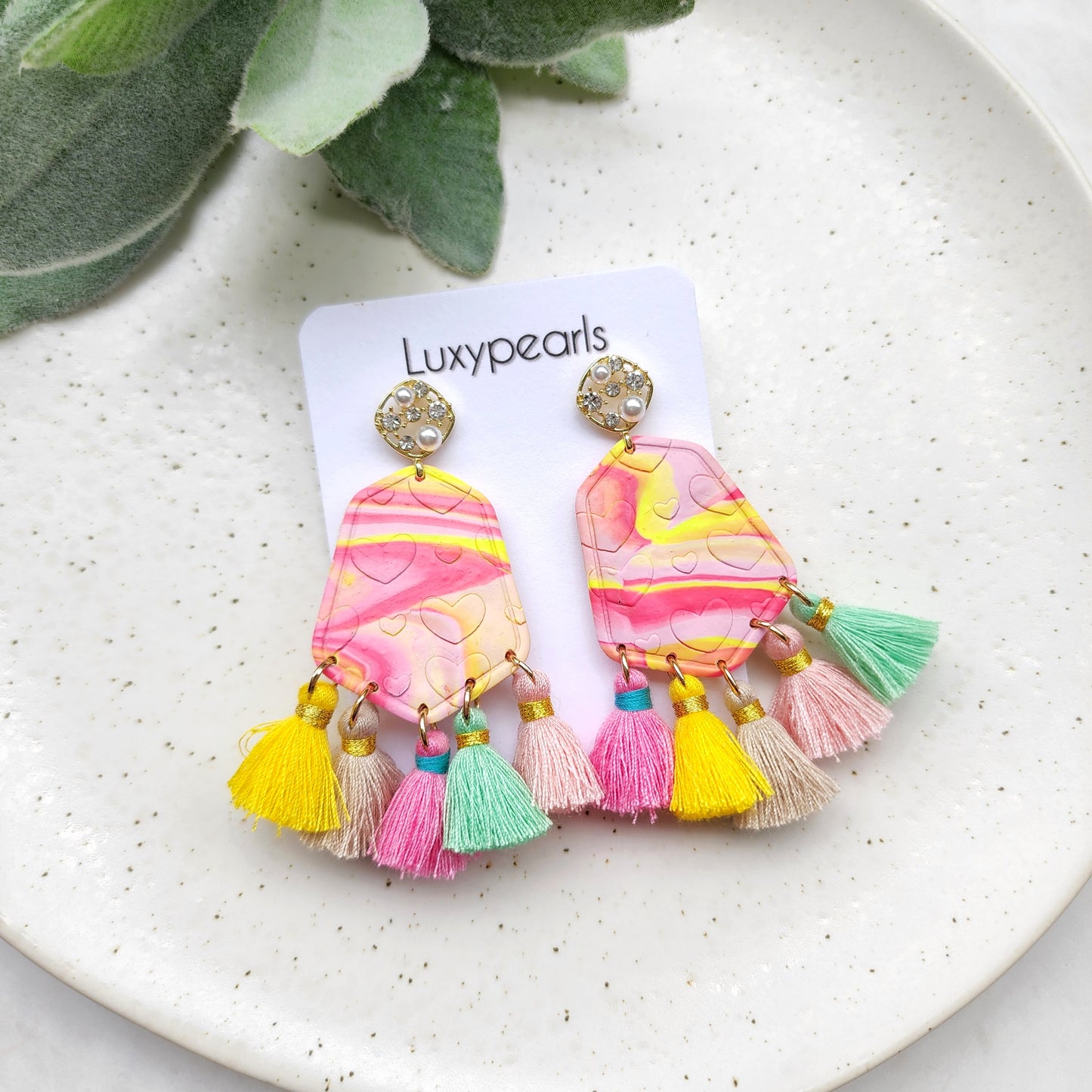 "Valentine's day" polymer clay earrings