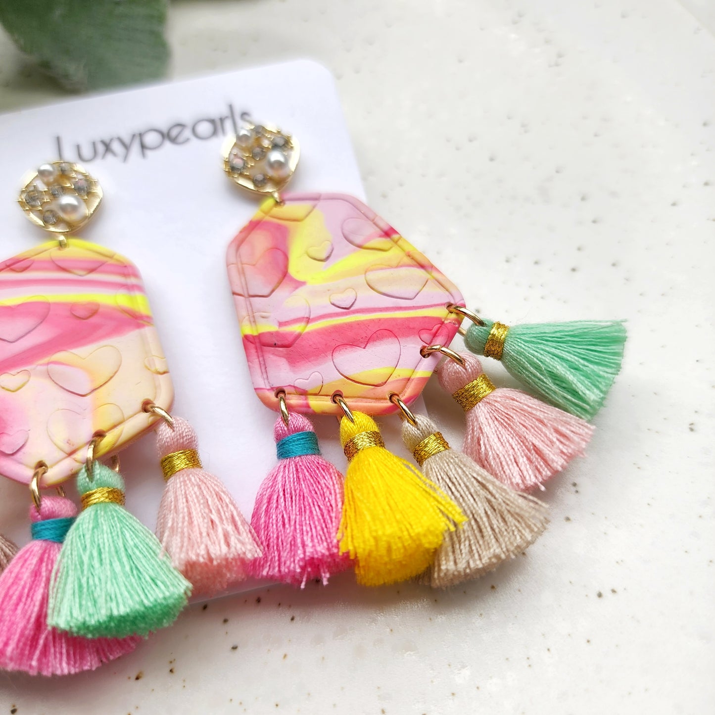 "Valentine's day" polymer clay earrings