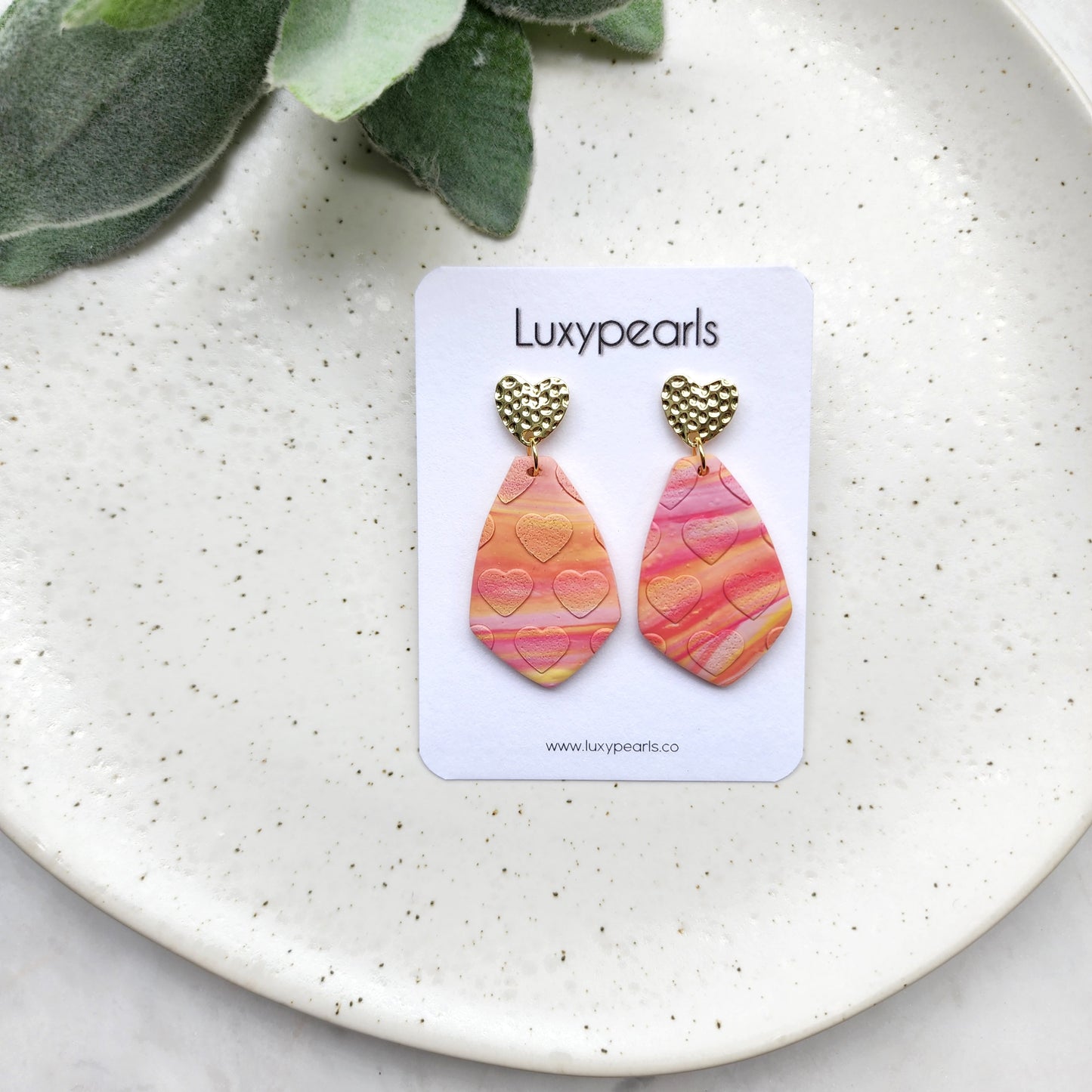 "Valentine's day" polymer clay earrings