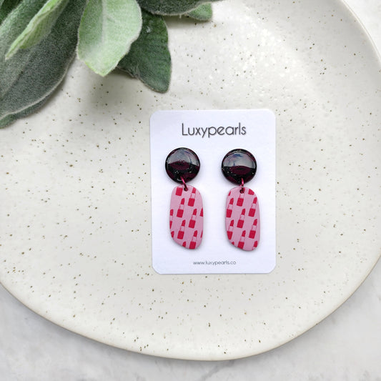 "Red lipstick" polymer clay earrings