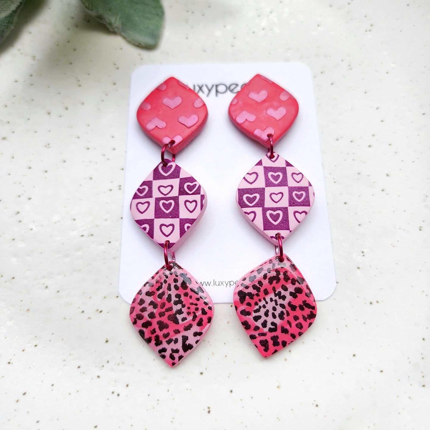 "Valentine's day" polymer clay earrings