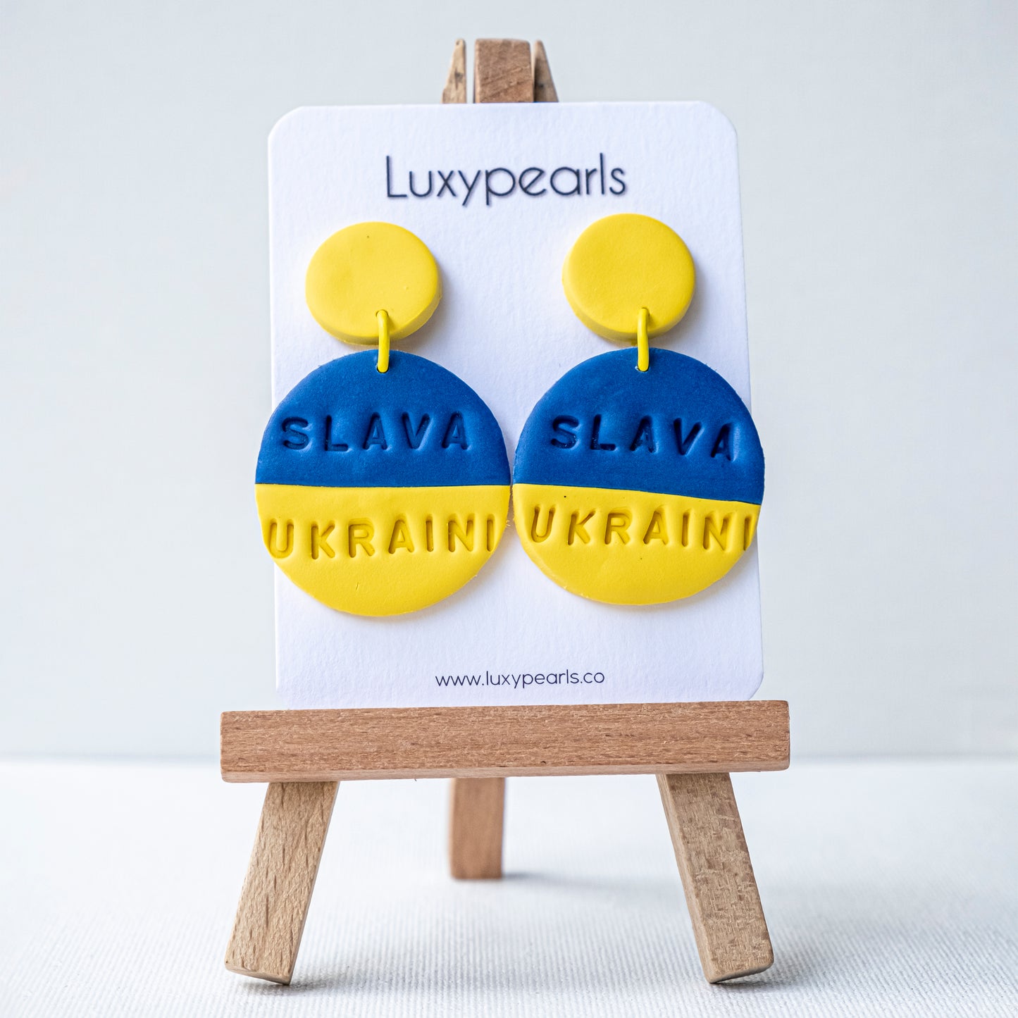 Ukrainian earrings. Support for Ukrainian crafters. Polymer clay earrings.