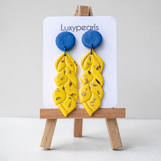 Ukrainian earrings. Support for Ukrainian crafters. Polymer clay earrings.