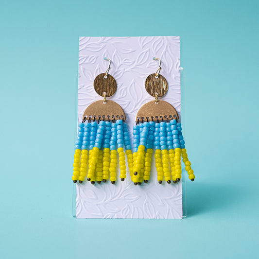 Ukrainian earrings. Support for Ukrainian crafters. Polymer clay earrings.